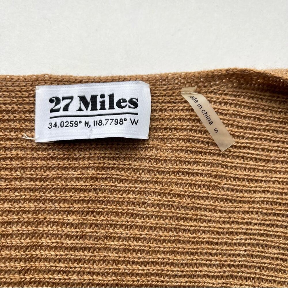 27 Miles Malibu Wrap Ribbed Knit Wool Sweater - Picture 4 of 6
